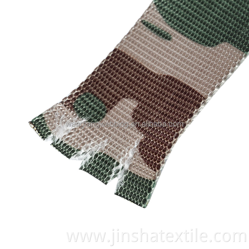 3.8cm camouflage webbing printing heat transfer bag strap webbing belt accessories can be custom nylon webbing